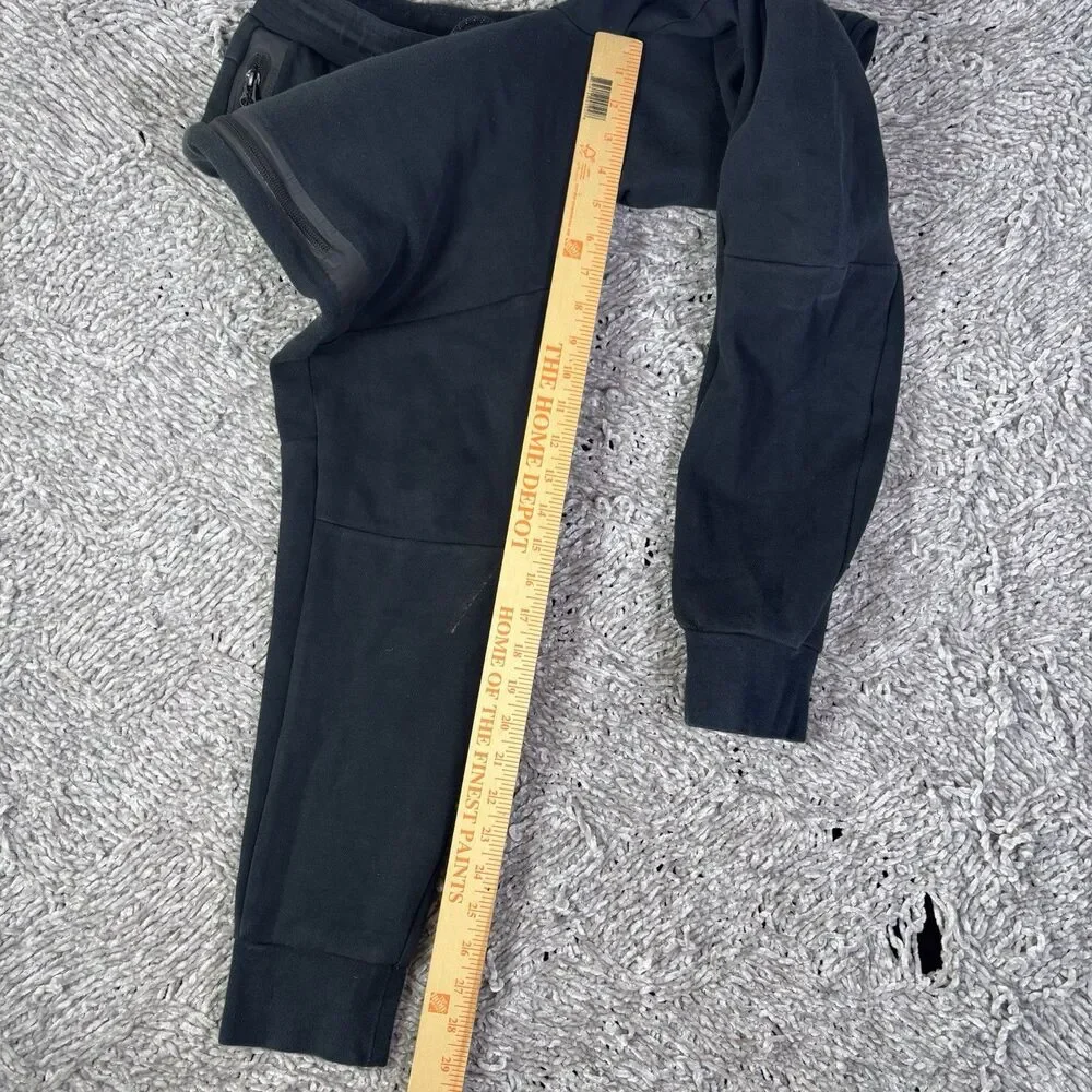 Nike Tech Fleece Sweatpants Mens Medium Black Activewear Training Zip Pockets
